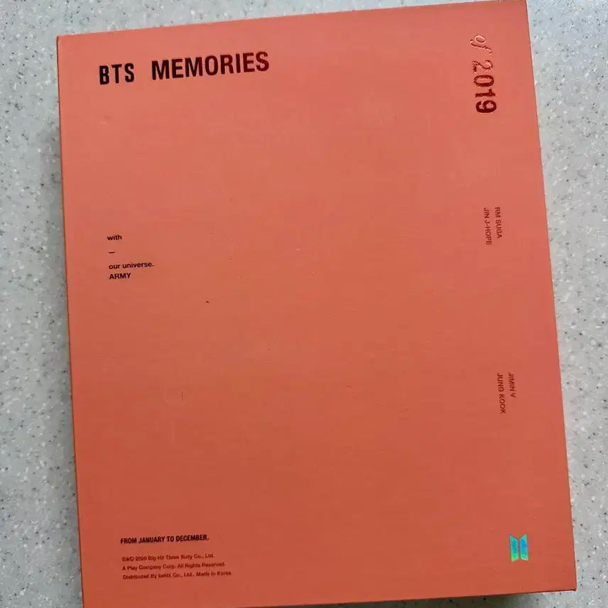 BTS 방탄 메모리즈 2019 (택포)