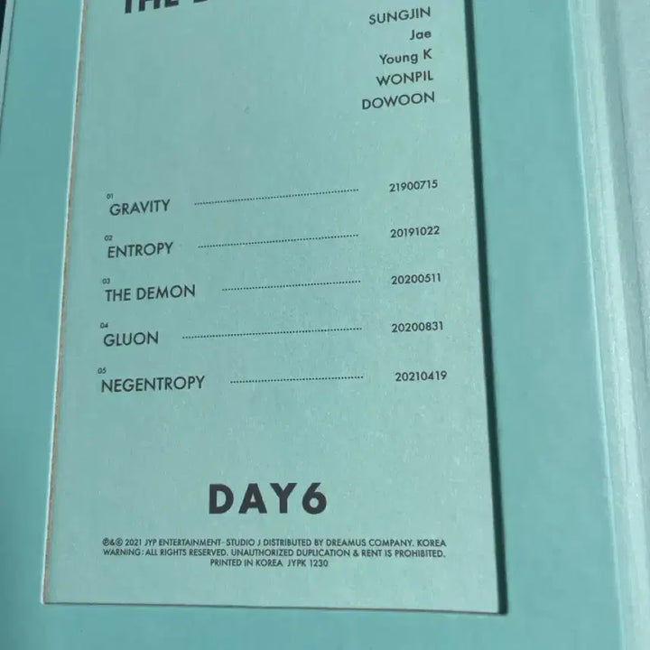 Day6 the book of us 박스(앨범 포함)