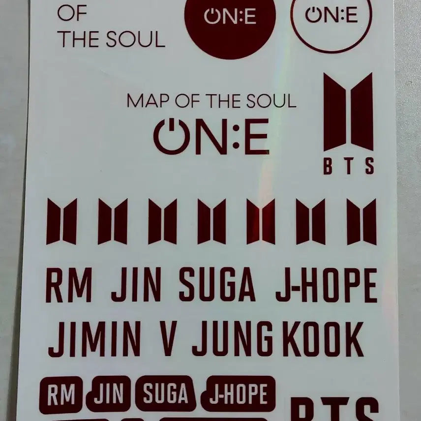 방탄소년단 맵오브더솔 ON:E 포토 스티커