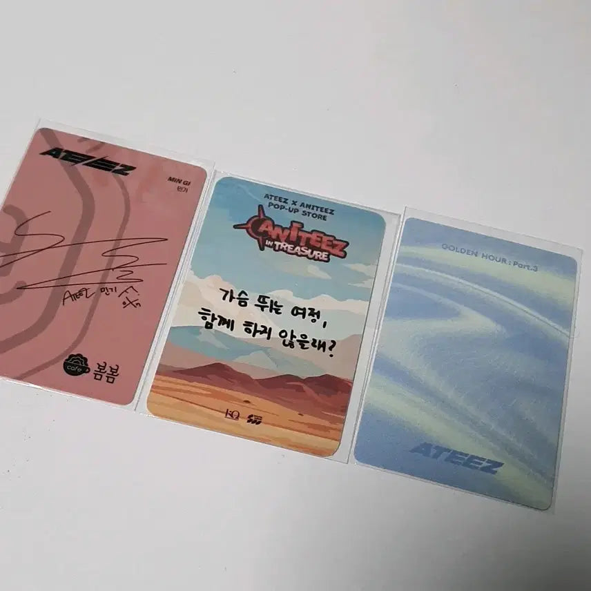 에이티즈 ATEEZ 트레저 팝업 특전 봄봄 민기 송민기 포카 일괄