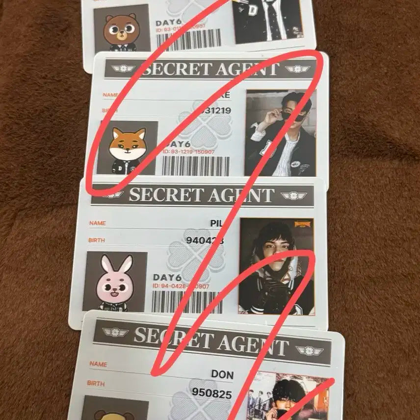 일괄 데이식스 미션9 팝업 에이전트 카드 포카