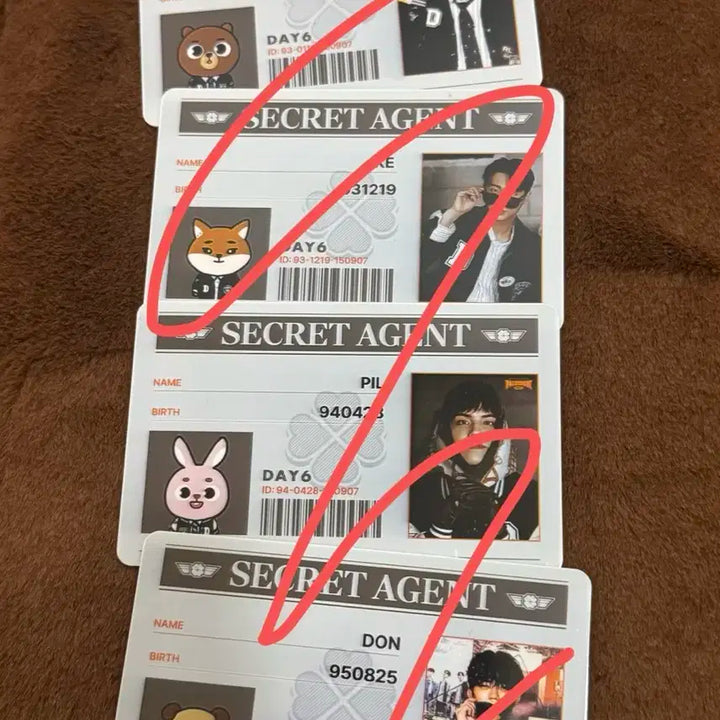 일괄 데이식스 미션9 팝업 에이전트 카드 포카