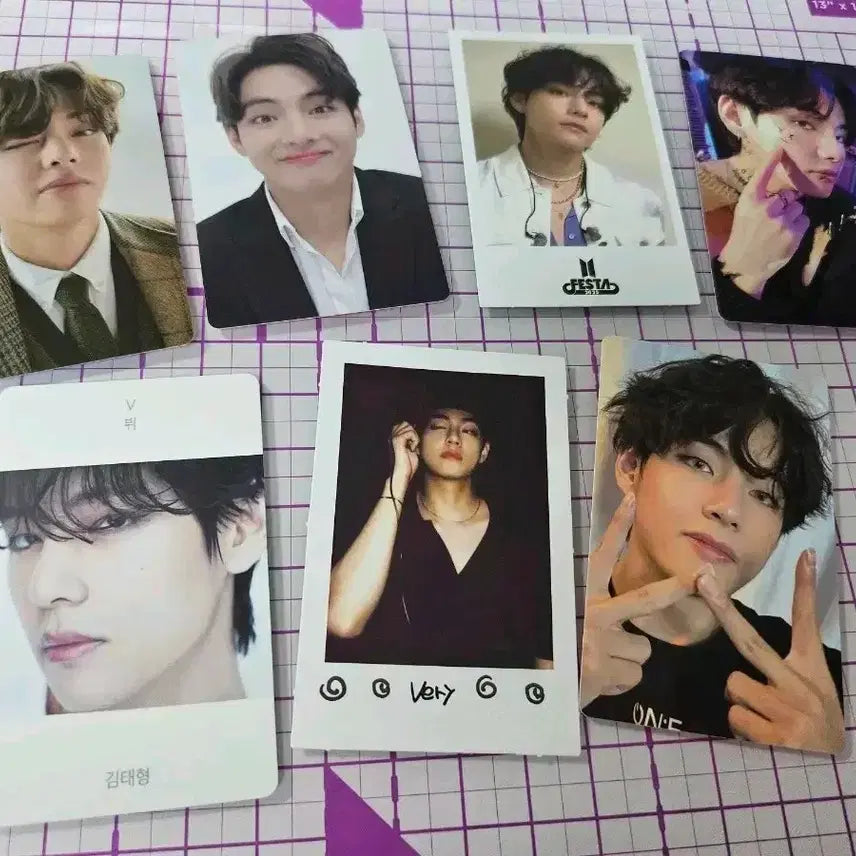 (7장 일괄) bts 방탄 뷔 태형 포토카드 일괄 양도 페스타 포토북