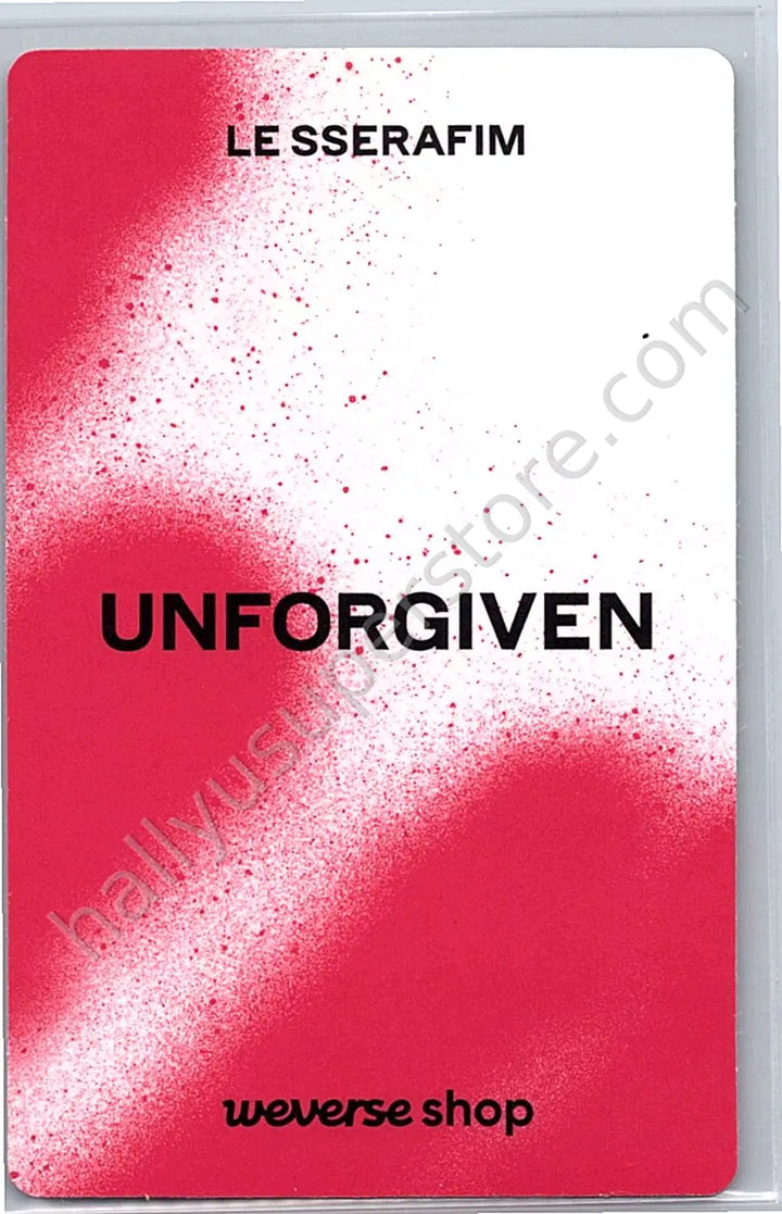LE SSERAFIM - Kazuha - UNFORGIVEN (Japanese Ver) pob (pre-order benefit) pvc card weverse global shop (wvg)