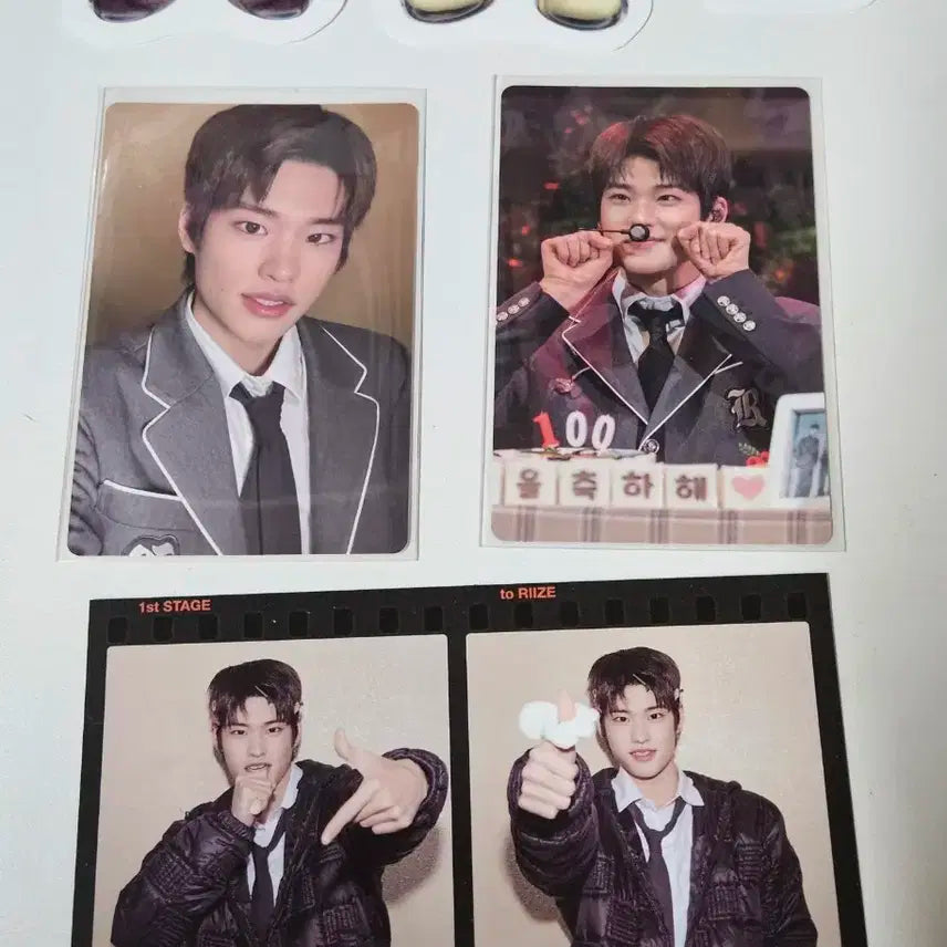 라이즈 소희 블루레이 포카 인이어 사인 스티커 분철