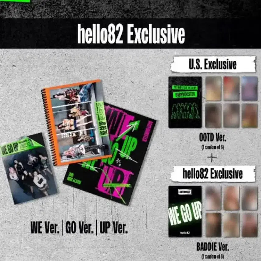 베이비몬스터 we go up 헬로82 단독 포카 세트