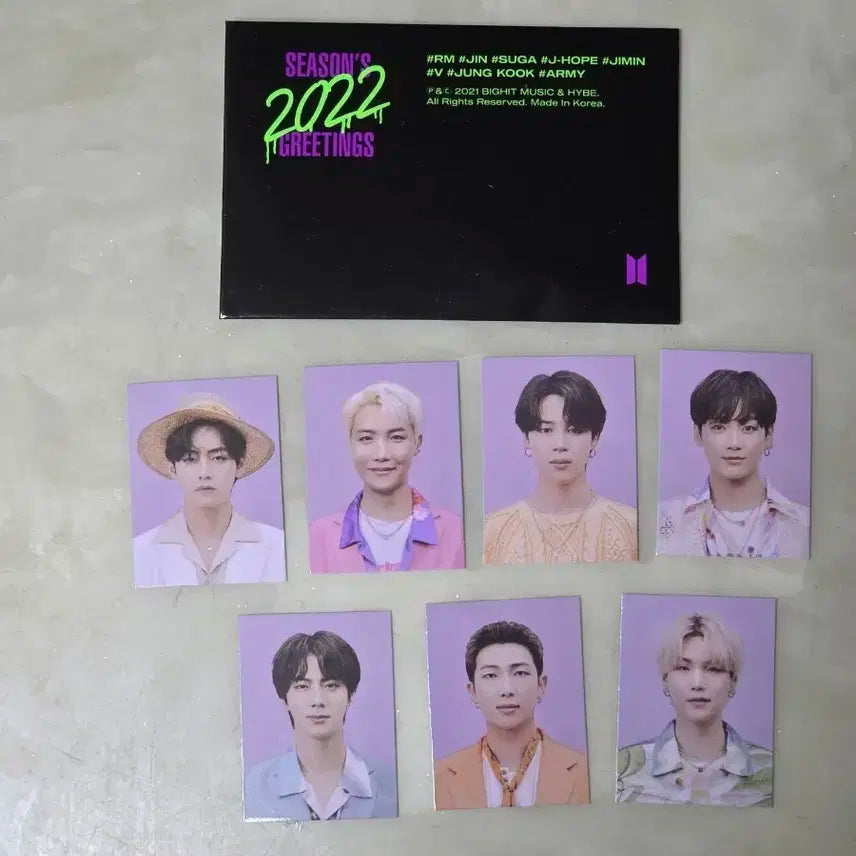 2022 시즌 그리팅 방탄소년단 증명사진
