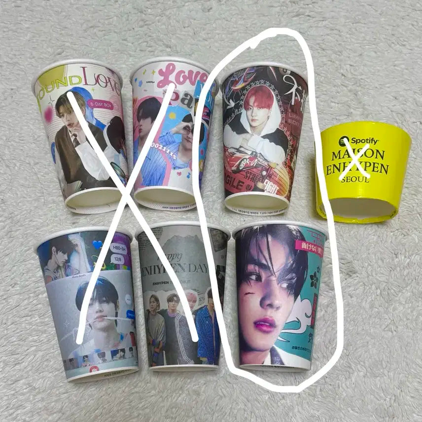 엔하이픈 정원 생카 굿즈 판매 양도 일괄 전시회 키링 컵홀더 엽서 포카