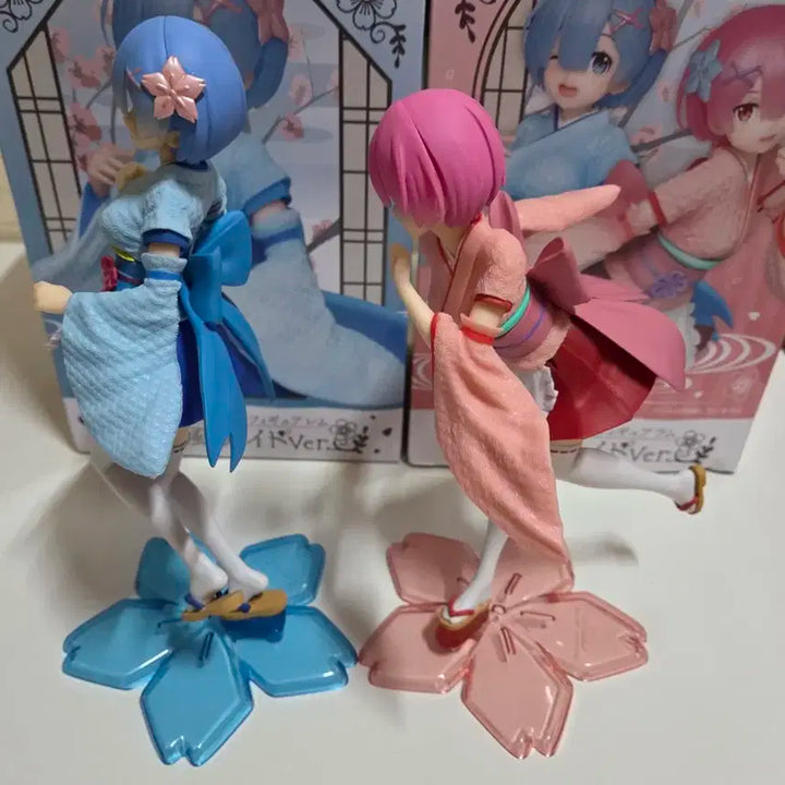 타이토 리제로 기모노 렘,람 피규어 세트 (개봉)