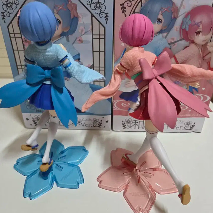 타이토 리제로 기모노 렘,람 피규어 세트 (개봉)