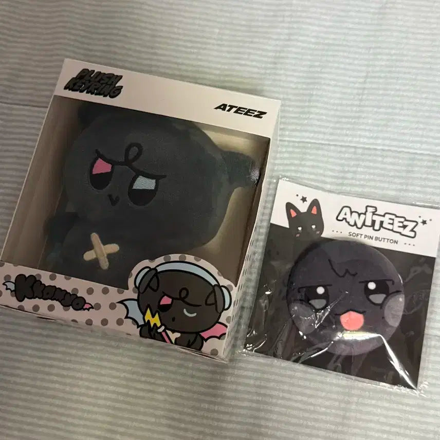 에이티즈 우영 마이티즈 깜요 애니티즈 우요냥 키링 핀뱃지