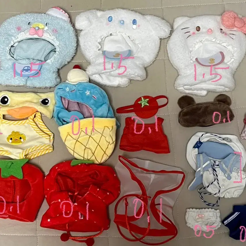 10cm 인형 옷 팔아요 !!