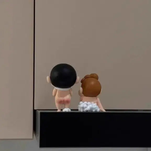 (상자없어 세일)목욕시리즈 짱구.짱아 피규어 2종 세트