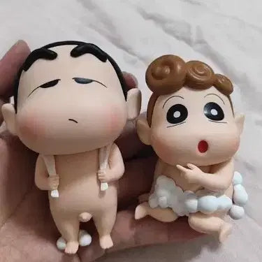 (상자없어 세일)목욕시리즈 짱구.짱아 피규어 2종 세트