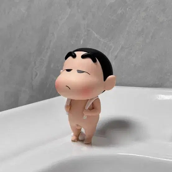 (상자없어 세일)목욕시리즈 짱구.짱아 피규어 2종 세트