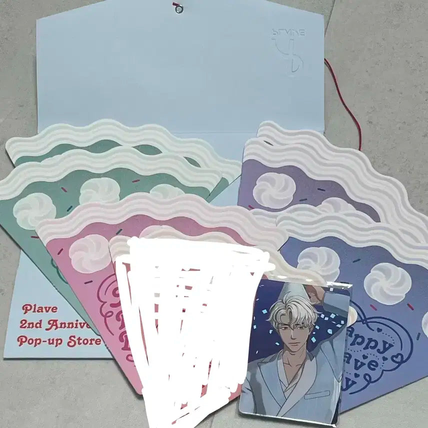PLAVE 2주년 팝업 봉투+케이크엽서+특전 포카 은호