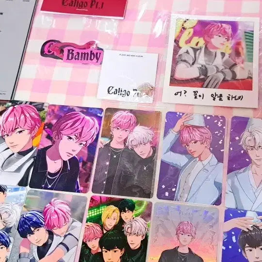 플레이브 밤비 뱅가드 폴라로이드 2주년 팝업 포카 + 샤쉐 +  사진덤