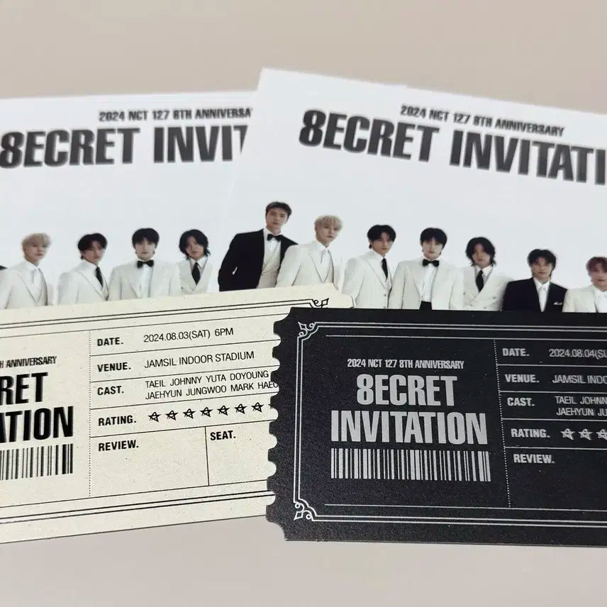 nct127 8주년 팬미팅 입장 엽서