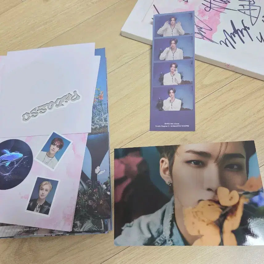 이펙스 EPEX 3집 Romantic 친필사인 비매앨범 메시지 포카