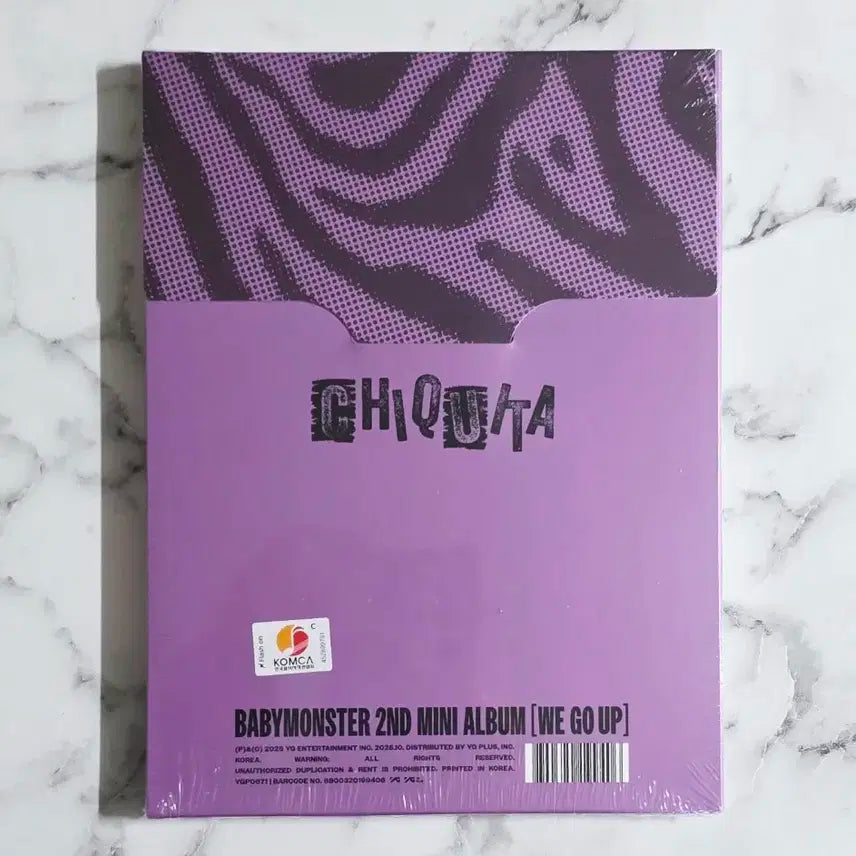 (미개봉) 베이비몬스터 위고업 패턴 버전 앨범 치키타 pattern 베몬