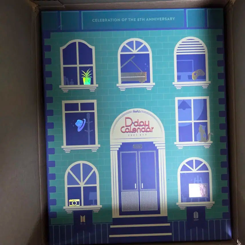 방탄소년단 8주년 페스타 디데이 캘린더 포카 포함 풀박스 판매 양도