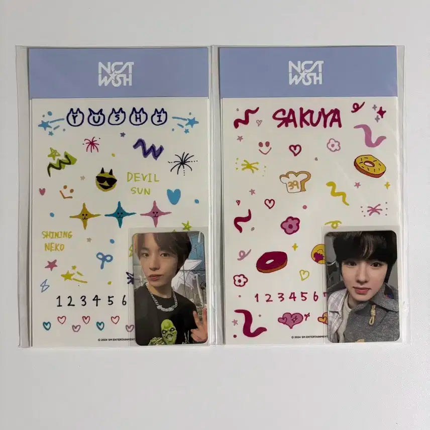 엔시티위시 포토카드 데코스티커 세트 유우시, 사쿠야 일괄