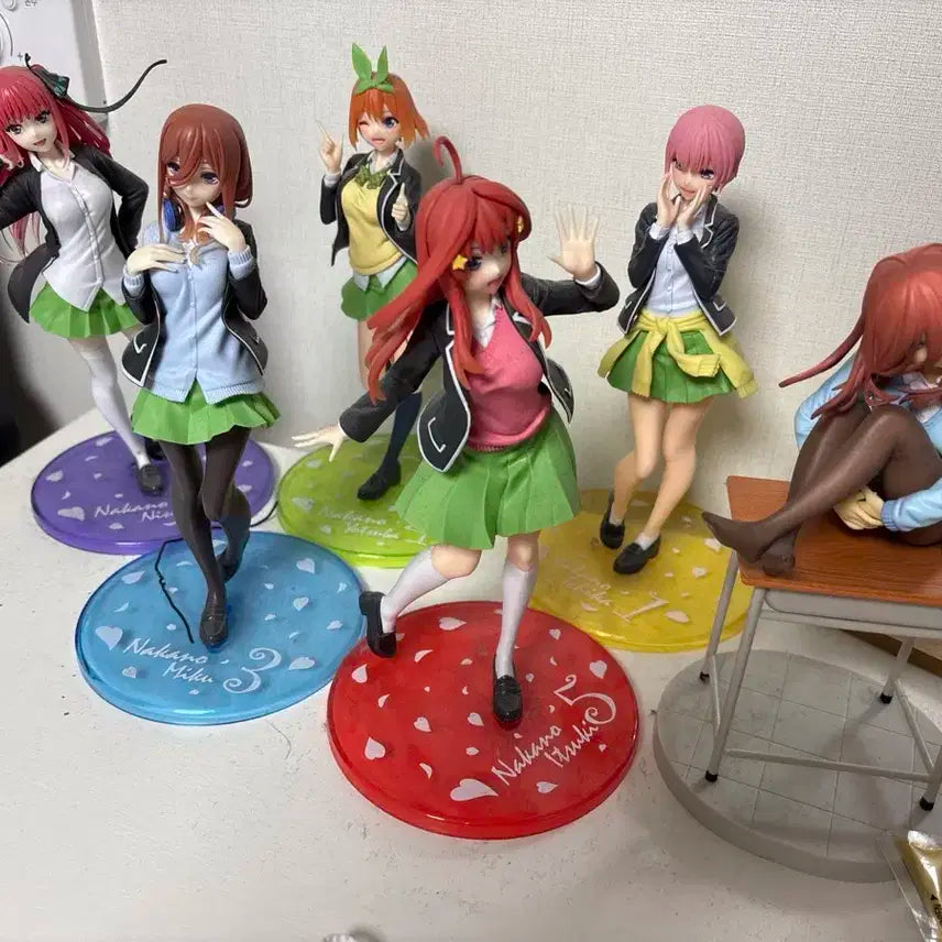 5등분의 신부 타이토 피규어 교복버전 세트