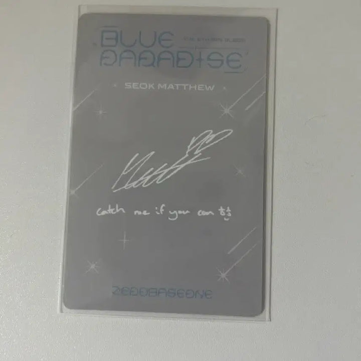 제로베이스원  석매튜 blue paradise 포카