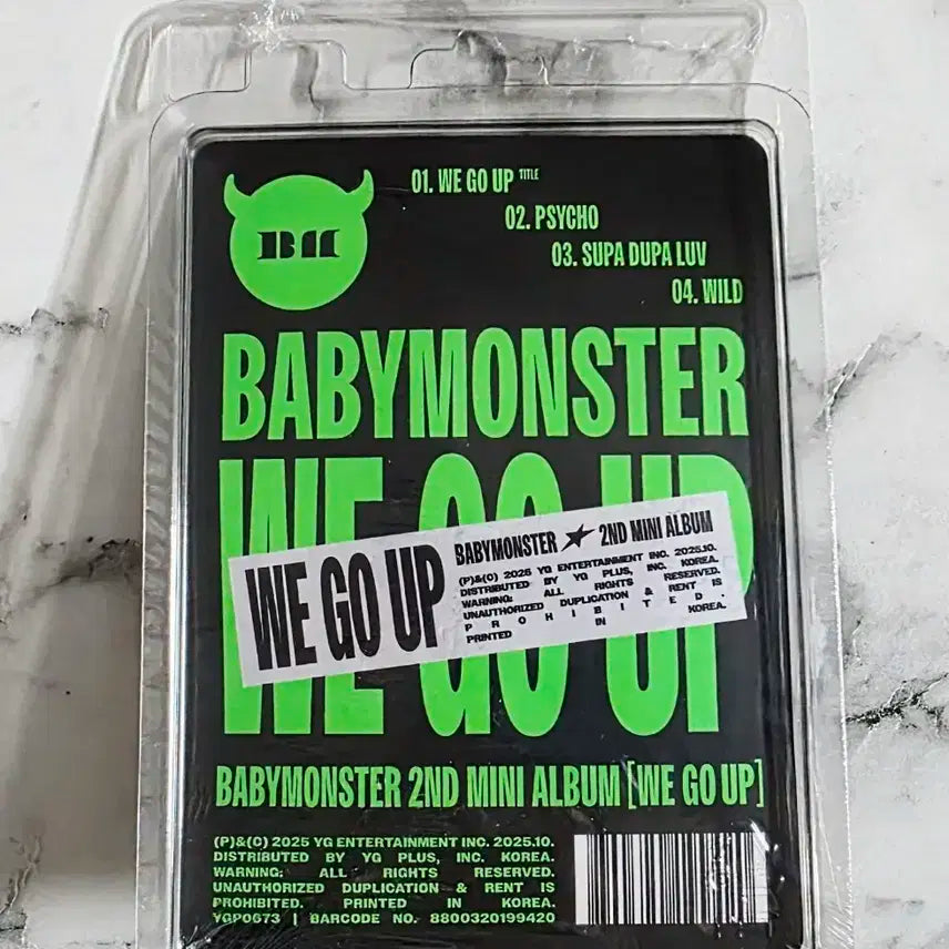 (미개봉) 베이비몬스터 We Go Up 미니 빔 키링 앨범 위고업