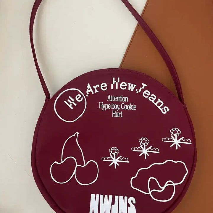 뉴진스 앨범 가방 버건디