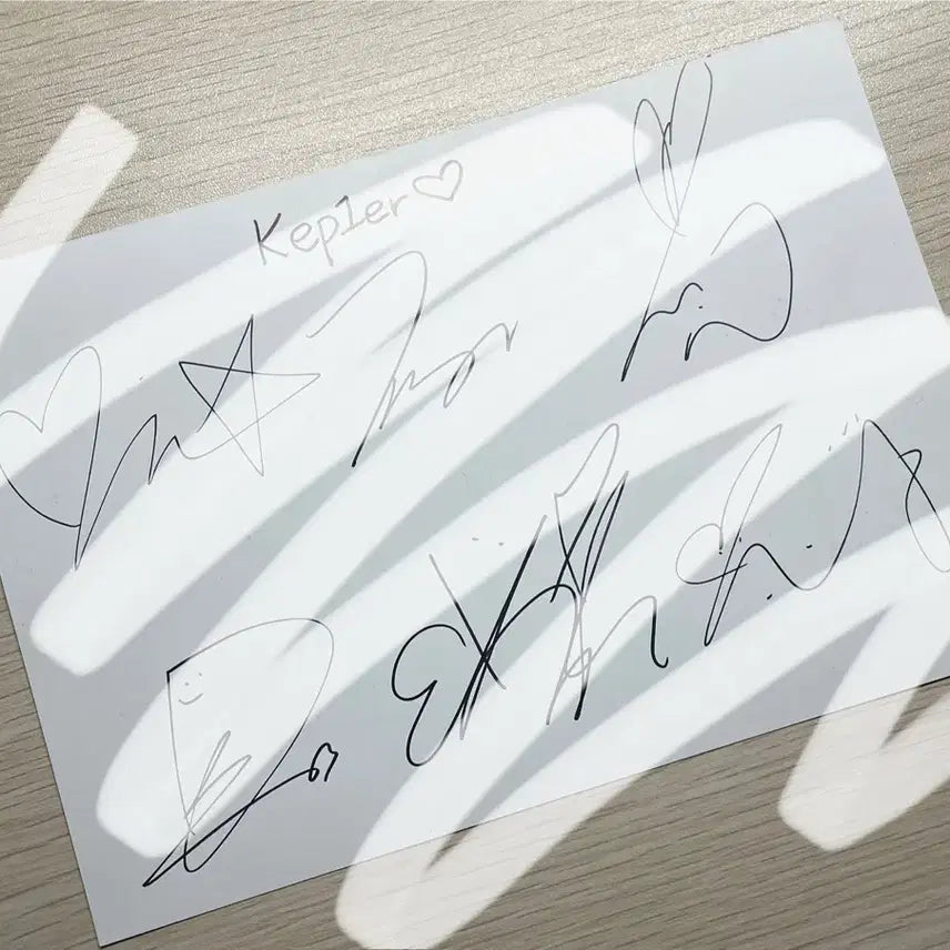 케플러 친필 싸인(서영은 제외)