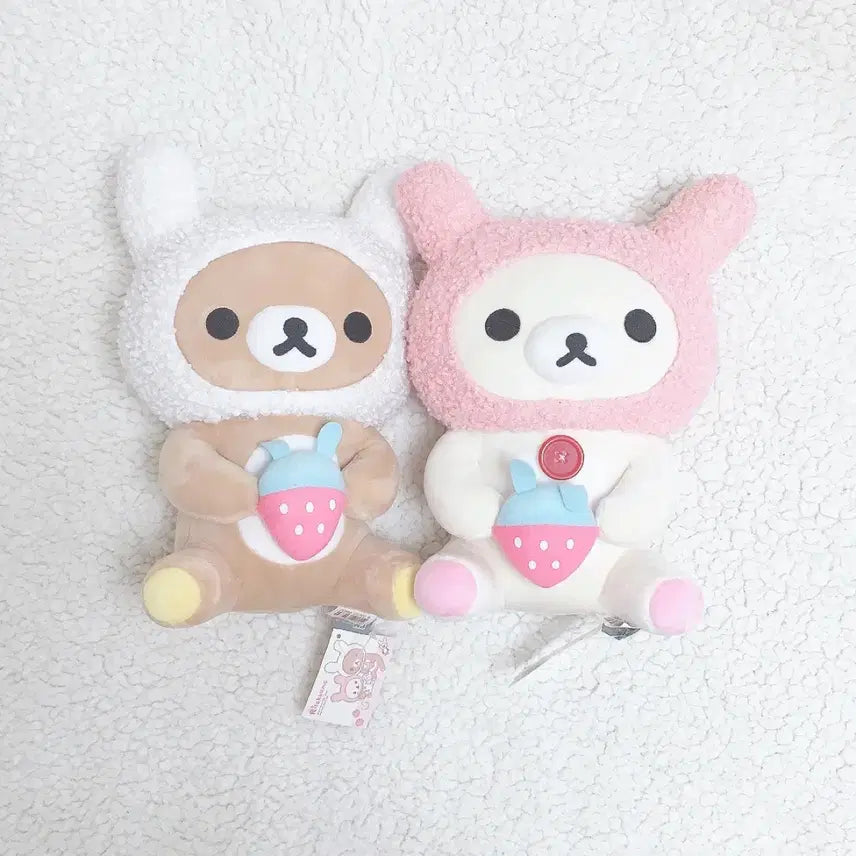 리락쿠마 코리락쿠마 딸기 토끼 인형 세트