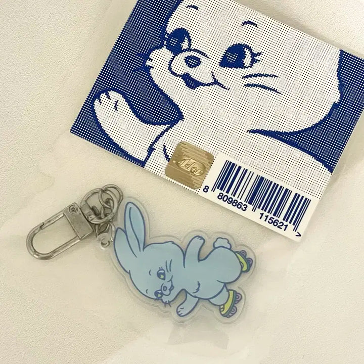 뉴진스 토끼 아크릴 키링 블루 newjeans keyring 하니 해린