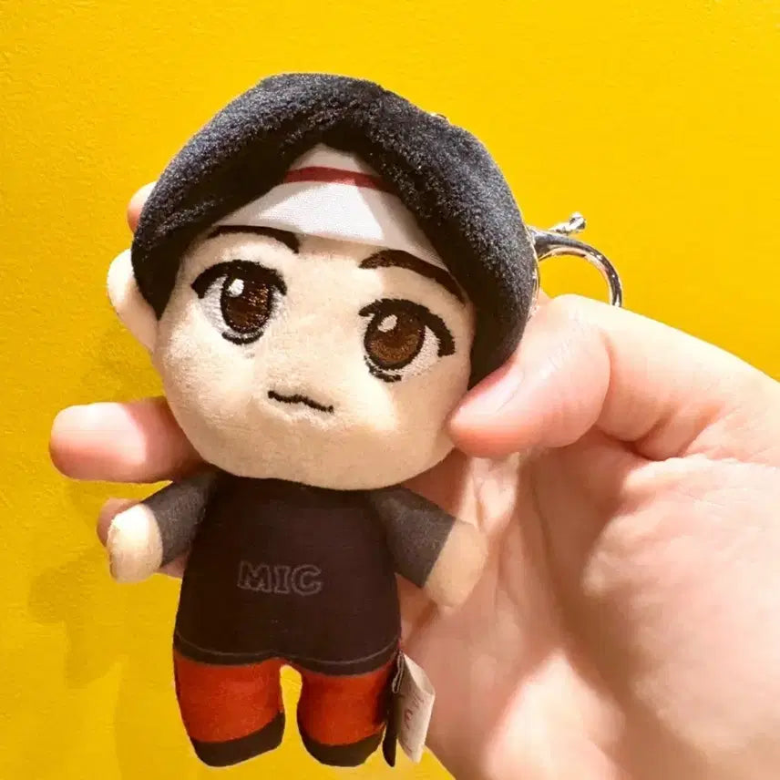 방탄소년단 인형 키링 MIC 진 검정