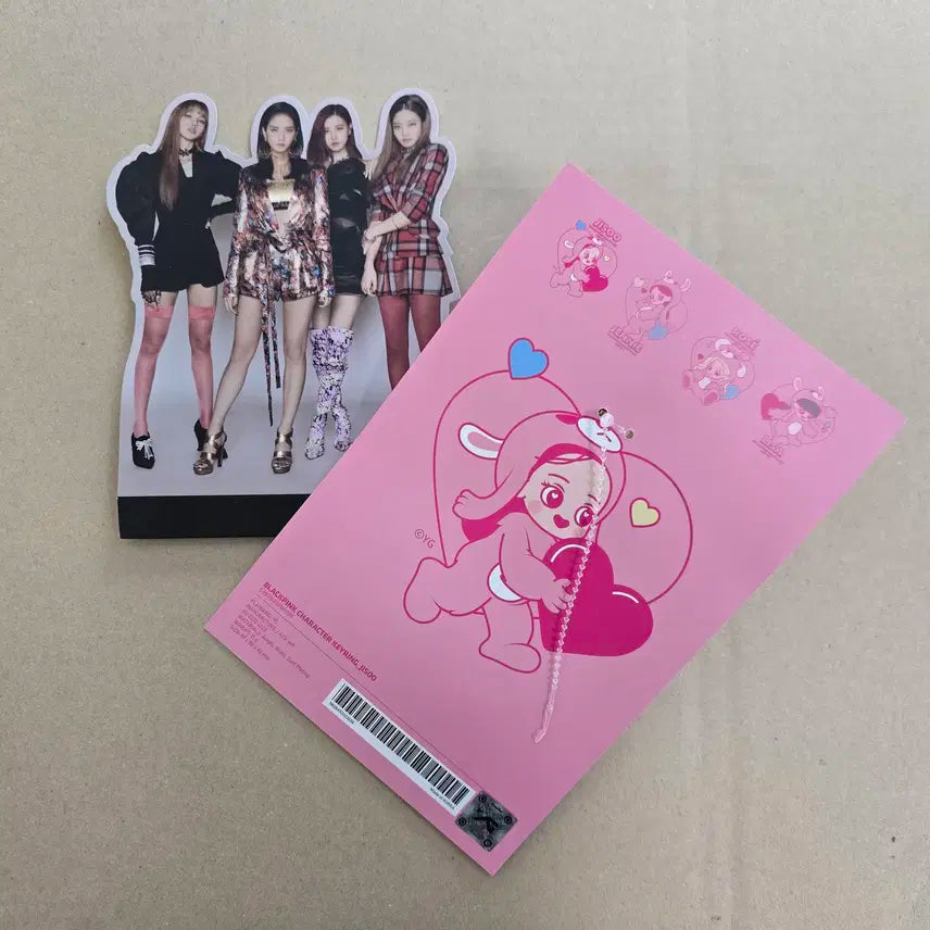 [블랙핑크] 지수 JISOO 캐릭터 키링 + 포토 스탠드 / 공식 굿즈