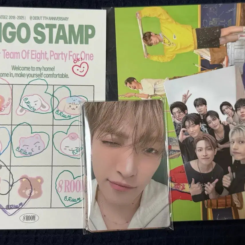 에이티즈 7주년 팝업 8ROOM 에잇룸 입장포카 스탬프포카 세트