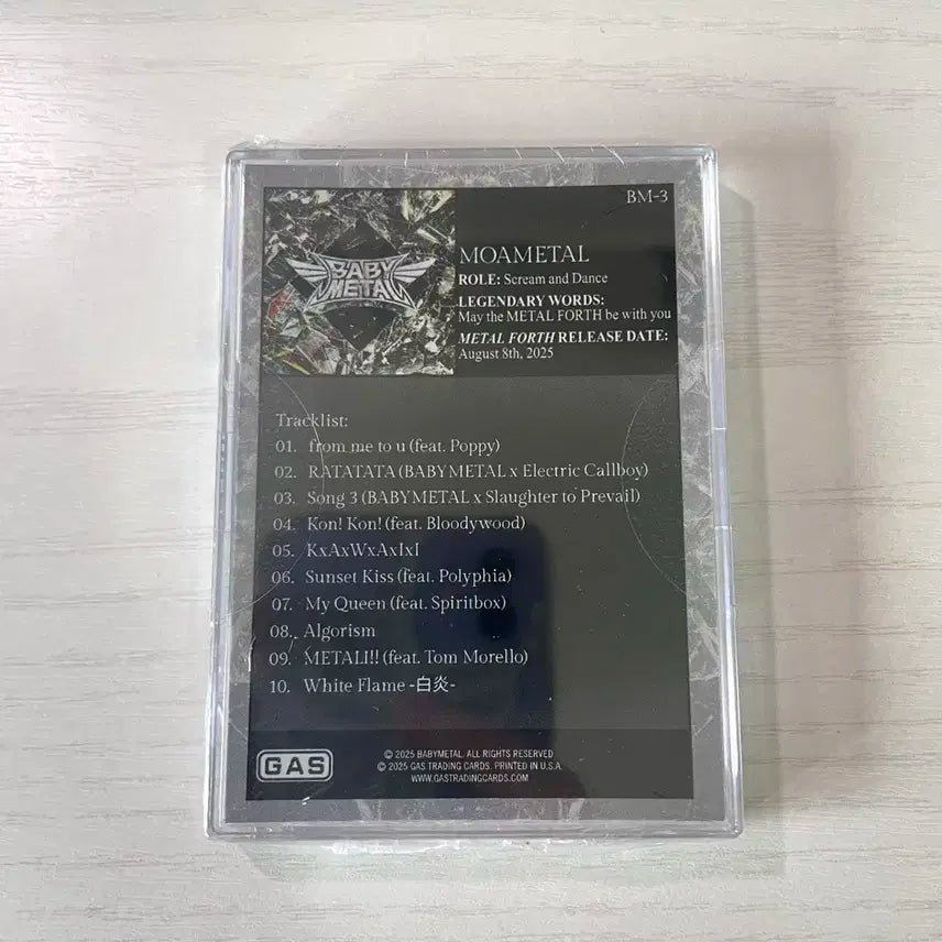Babymetal GAS 트레이딩 카드