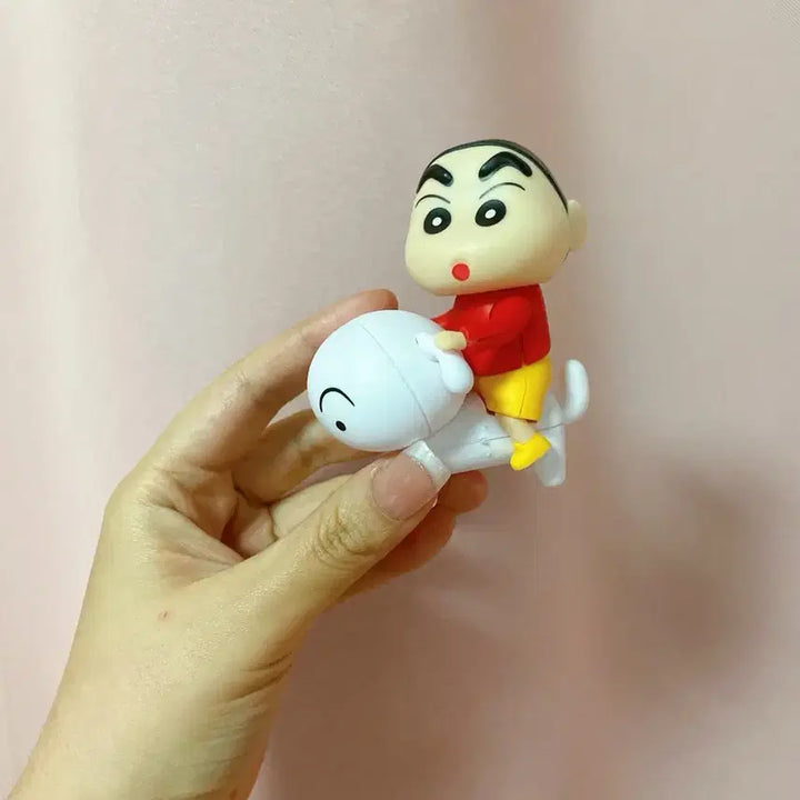 흰둥이 타고 있는 짱규 피규어