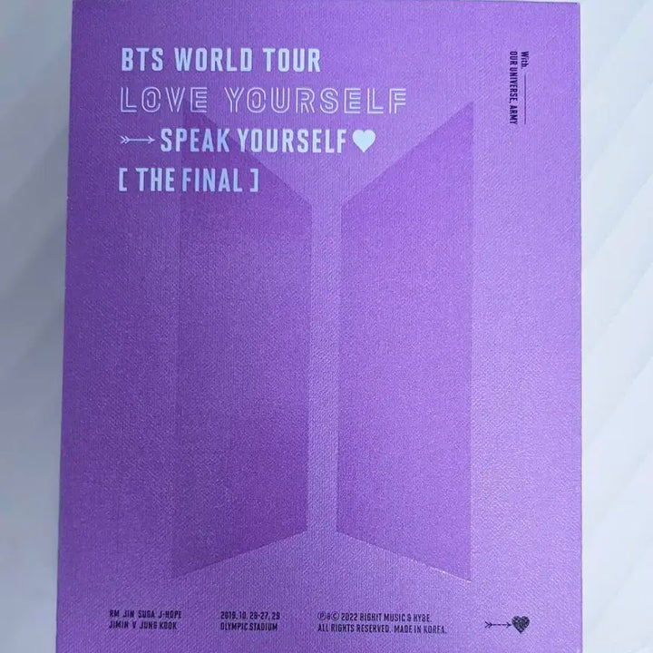 방탄소년단 럽셀 스픽콘 더 파이널DVD(포카X)사진참고