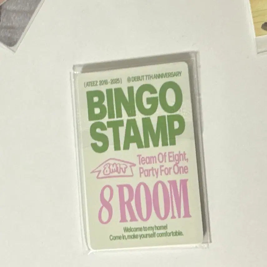 에이티즈 8room 스탬프 미션 포카