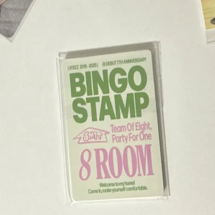 에이티즈 8room 스탬프 미션 포카