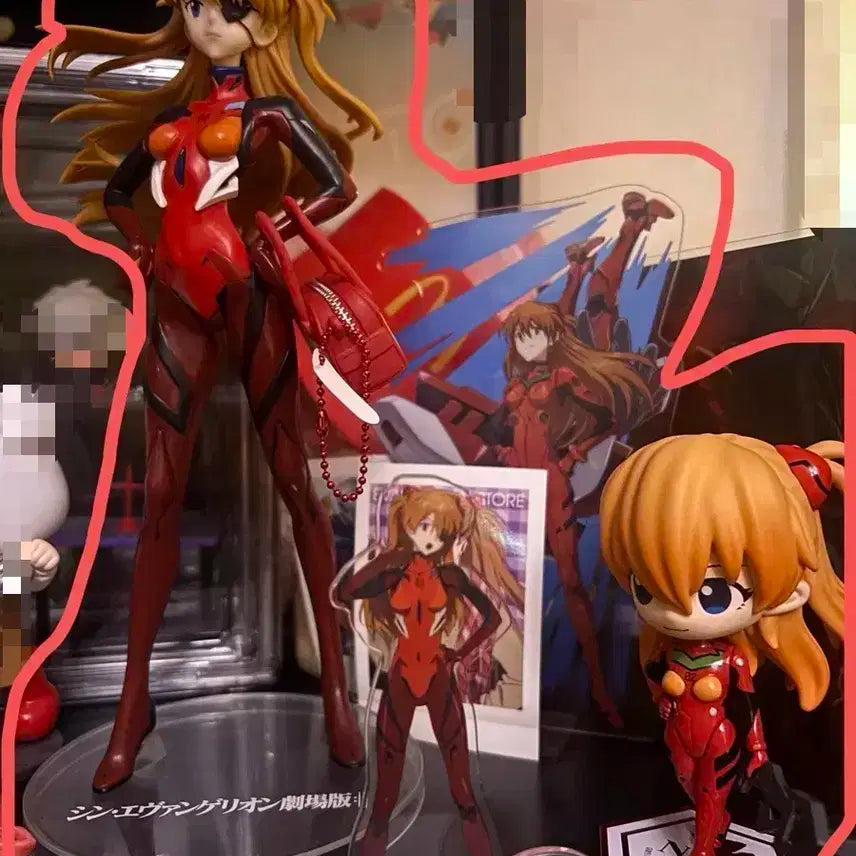 에반게리온 아스카 피규어 아크릴 스탠드 일괄