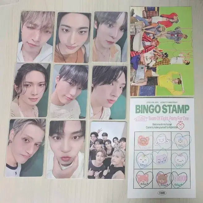 에이티즈 에잇룸 스탬프 미션포카 엽서 스탬프판