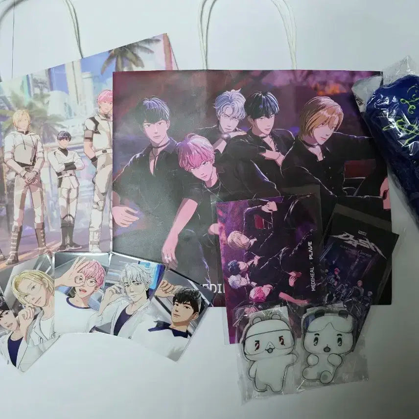 플레이브메디힐 포카/키링/세안밴드/손글씨가사지,엽서/쇼핑백 일괄