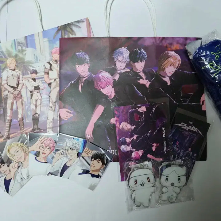 플레이브메디힐 포카/키링/세안밴드/손글씨가사지,엽서/쇼핑백 일괄