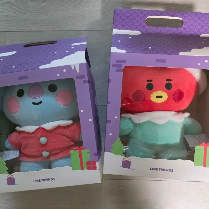 bt21 홀리데이 스탠딩 인형 타타,코야