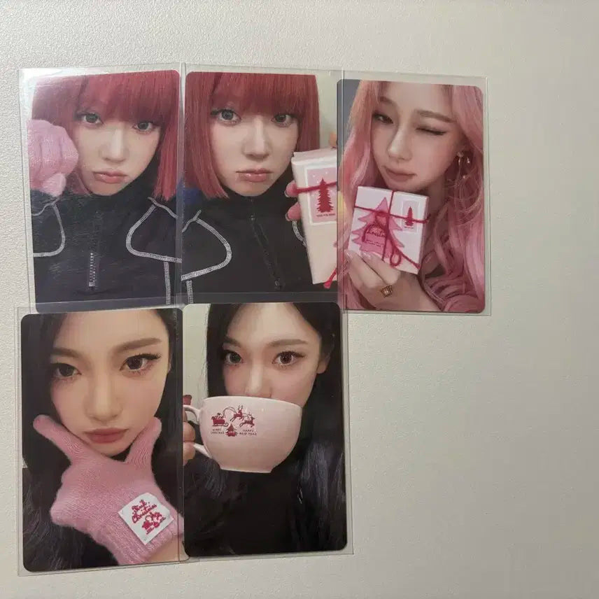 에스파 핑크크리스마스 포카(일괄 판매)