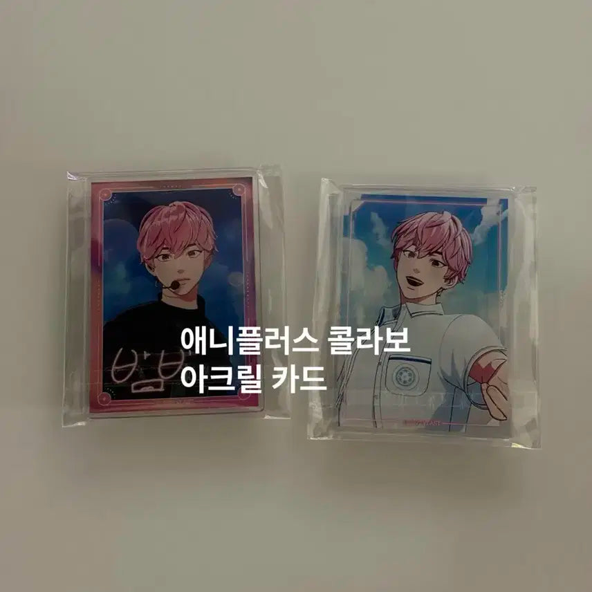 플레이브 애니플러스 콜라보 굿즈 밤비 아크릴카드 일괄 판매