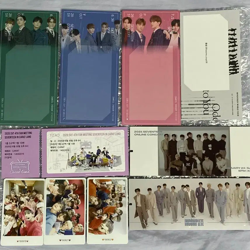 [일괄] 세븐틴 17~19년도 콘서트 DVD +빨간우체통 빨체통 엽서