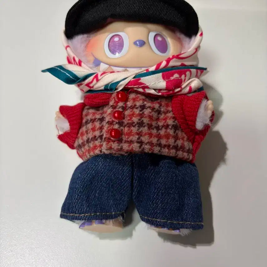 라부부 하이라이트 보라색 LUCK 정품 15-17cm 인형 (옷 포함)